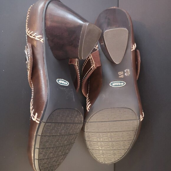 Dr Scholl's Go Play Ladies Dark Brown Leather Upper Cushion Insole Dress Shoes - Picture 4 of 9